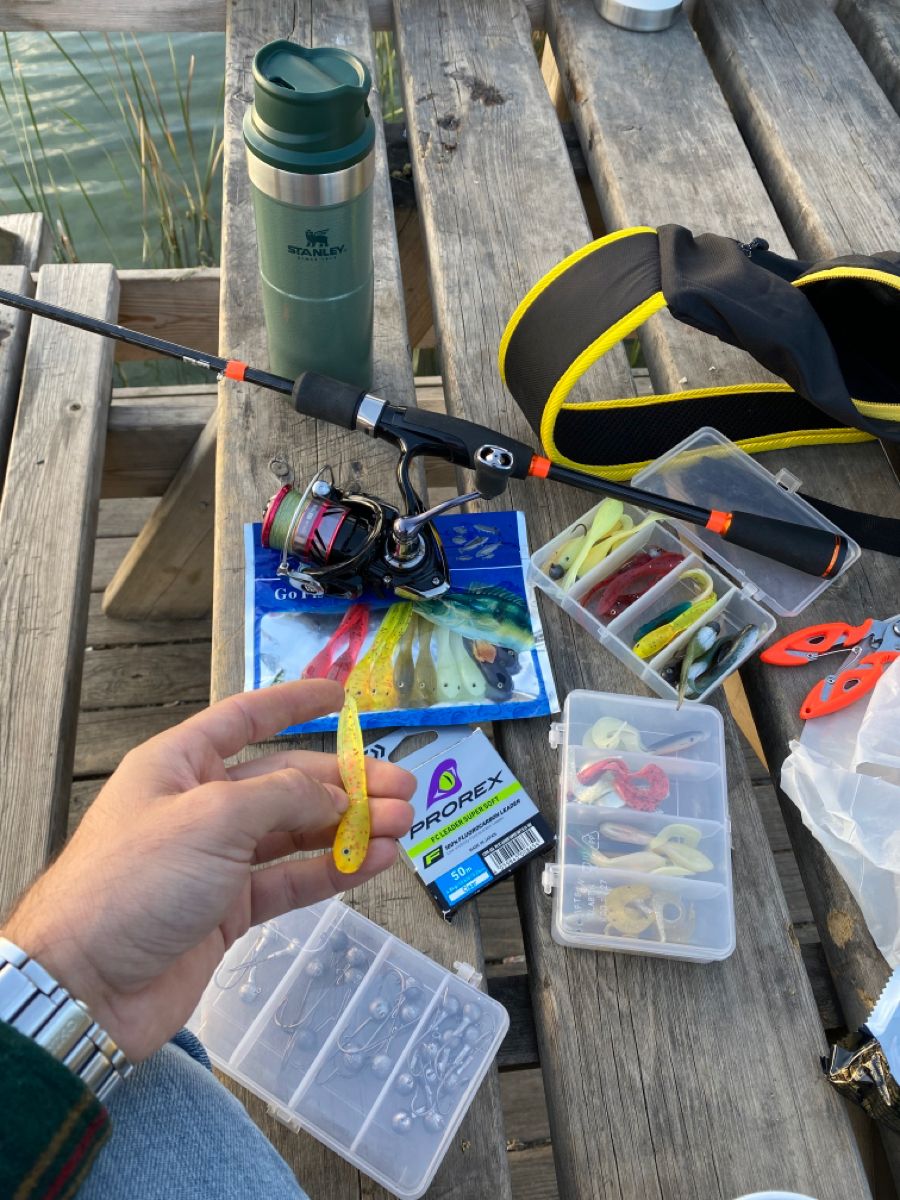 Ice fishing gear detail